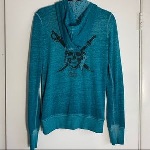 Disney Parks Pirates Zip Up Hoodie large
